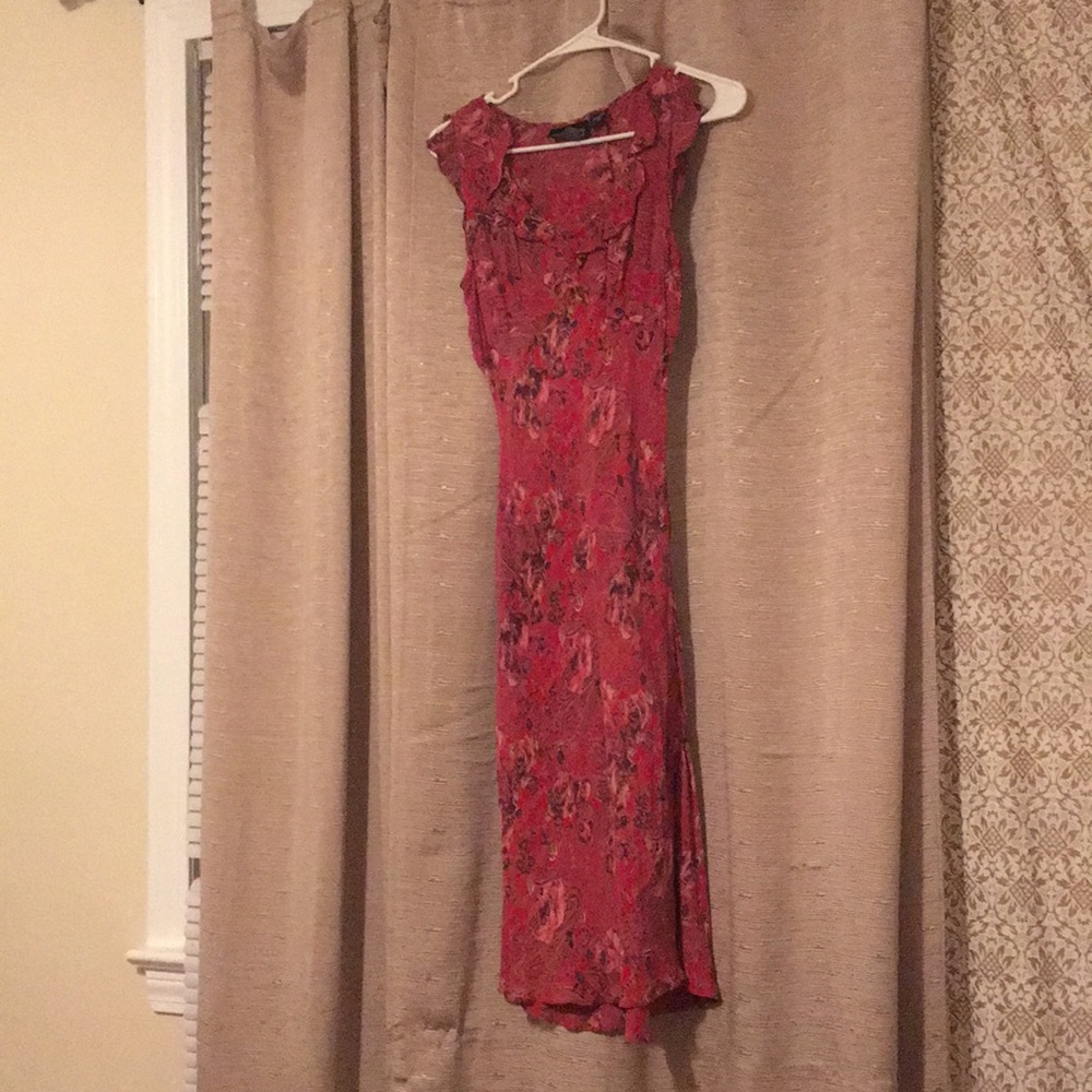 Ankle length printed tank top dress